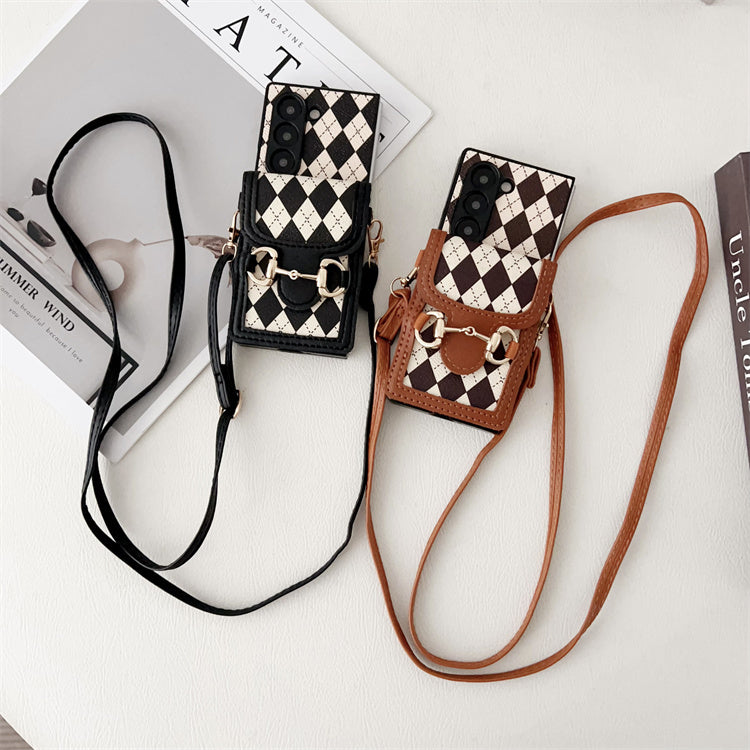 Leren Crossbody Hoesjes Kaï - Geschikt voor Galaxy Z Fold