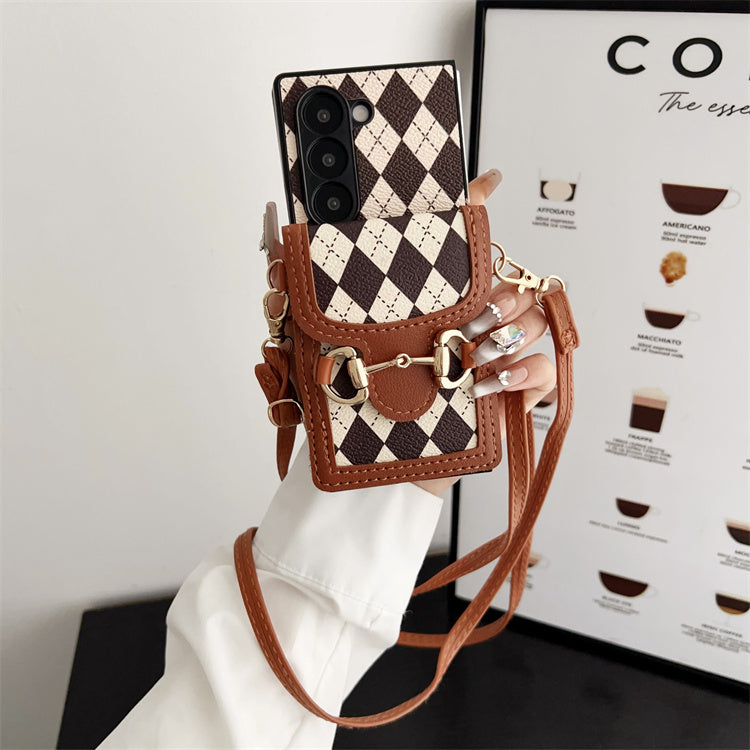 Leren Crossbody Hoesjes Kaï - Geschikt voor Galaxy Z Fold