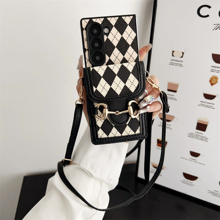 Leren Crossbody Hoesjes Kaï - Geschikt voor Galaxy Z Fold