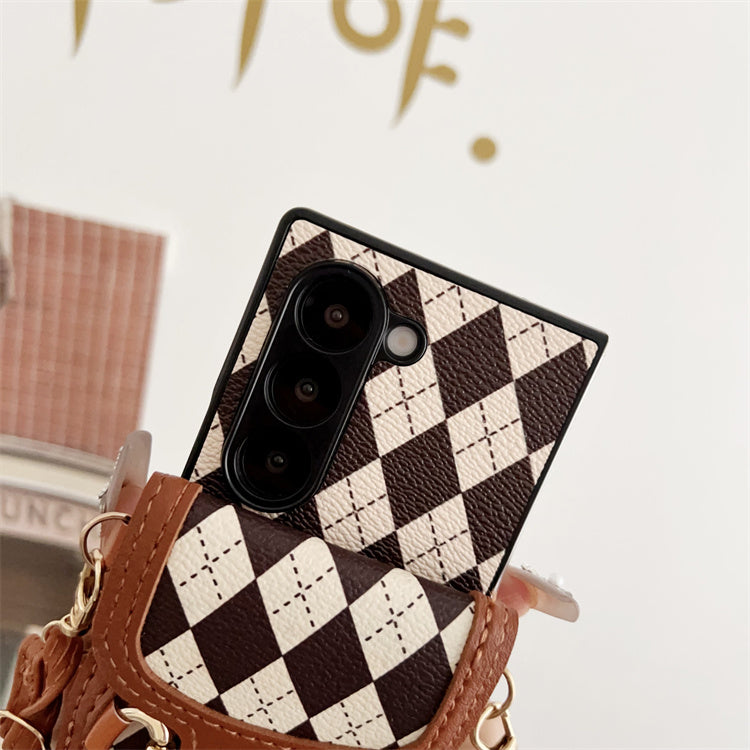 Leren Crossbody Hoesjes Kaï - Geschikt voor Galaxy Z Fold
