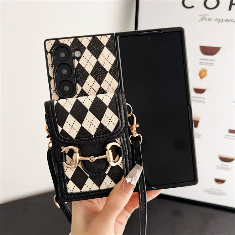 Leren Crossbody Hoesjes Kaï - Geschikt voor Galaxy Z Fold
