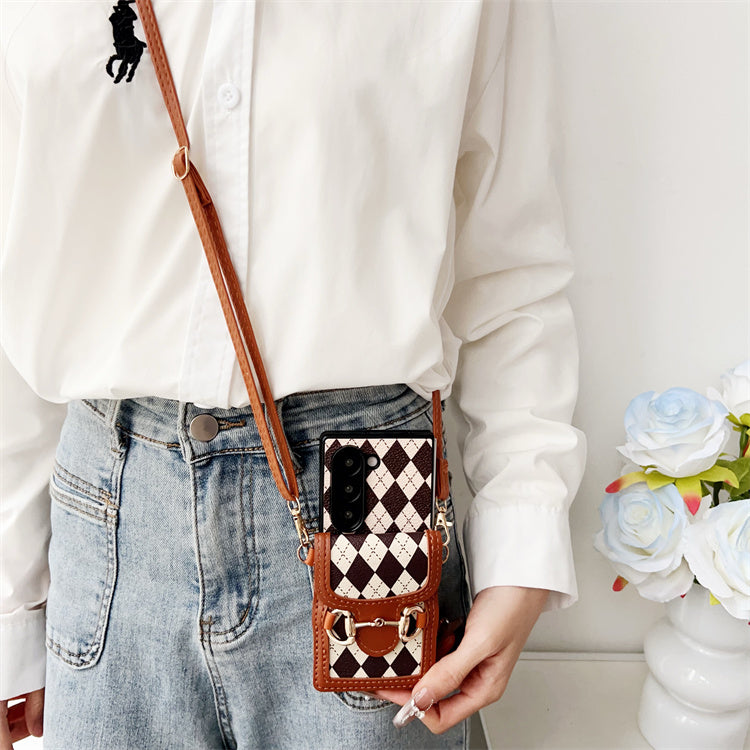Leren Crossbody Hoesjes Kaï - Geschikt voor Galaxy Z Fold