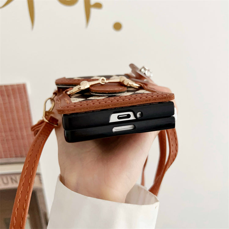 Leren Crossbody Hoesjes Kaï - Geschikt voor Galaxy Z Fold