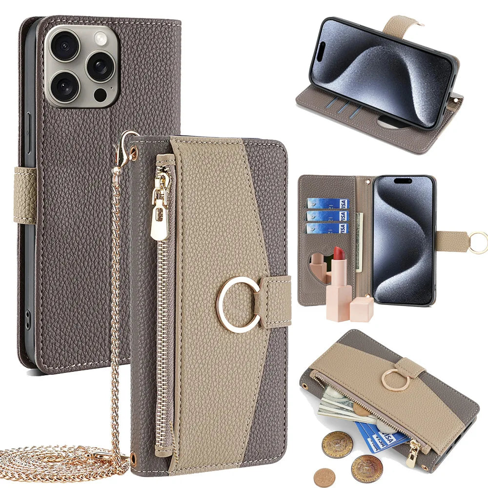 Crossbody Hoesje Malia – Portemonnee met Spiegel